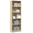 bogreol 60x24x176 cm konstrueret træ sonoma-eg