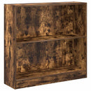 bogreol 80x24x76 cm konstrueret træ røget egetræsfarve