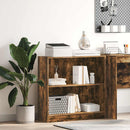 bogreol 80x24x76 cm konstrueret træ røget egetræsfarve