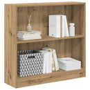 bogreol 80x24x76 cm konstrueret træ egetræsfarve