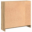 bogreol 80x24x76 cm konstrueret træ egetræsfarve