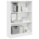 bogreol 80x24x109 cm konstrueret træ hvid