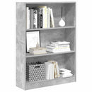 bogreol 80x24x109 cm konstrueret træ betongrå