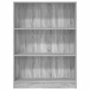 bogreol 80x24x109 cm konstrueret træ grå sonoma-eg