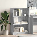 bogreol 80x24x109 cm konstrueret træ grå sonoma-eg