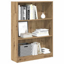 bogreol 80x24x109 cm konstrueret træ egetræsfarve