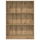 bogreol 80x24x109 cm konstrueret træ egetræsfarve
