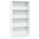 bogreol 80x24x143 cm konstrueret træ hvid