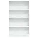 bogreol 80x24x143 cm konstrueret træ hvid
