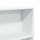 bogreol 80x24x143 cm konstrueret træ hvid