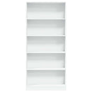bogreol 80x24x176 cm konstrueret træ hvid