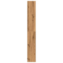 bogreol 80x24x176 cm konstrueret træ egetræsfarve