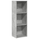 bogreol 40x30x114 cm konstrueret træ betongrå