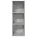 bogreol 40x30x114 cm konstrueret træ betongrå
