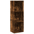 bogreol 40x30x114 cm konstrueret træ røget egetræsfarve