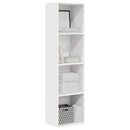 bogreol 40x30x152 cm konstrueret træ hvid