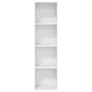 bogreol 40x30x152 cm konstrueret træ hvid