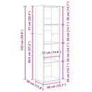 bogreol 40x30x152 cm konstrueret træ hvid