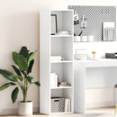bogreol 40x30x152 cm konstrueret træ hvid