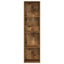 bogreol 40x30x152 cm konstrueret træ gammelt trælook