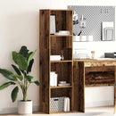 bogreol 40x30x152 cm konstrueret træ gammelt trælook