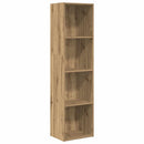 bogreol 40x30x152 cm konstrueret træ gammelt eg