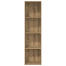 bogreol 40x30x152 cm konstrueret træ gammelt eg