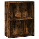 bogreol 60x30x77 cm konstrueret træ røget egetræsfarve