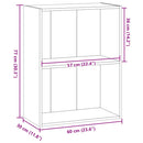 bogreol 60x30x77 cm konstrueret træ gammelt trælook