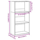 bogreol 60x30x114 cm konstrueret træ sonoma-eg