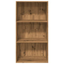 bogreol 60x30x114 cm konstrueret træ egetræsfarve