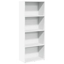 bogreol 60x30x152 cm konstrueret træ hvid
