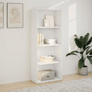 bogreol 60x30x152 cm konstrueret træ hvid