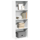 bogreol 60x30x152 cm konstrueret træ hvid