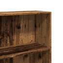 bogreol 60x30x152 cm konstrueret træ antikt træ