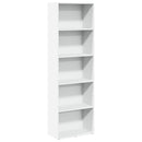 bogreol 60x30x189 cm konstrueret træ hvid