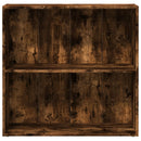 bogreol 80x30x77 cm konstrueret træ røget egetræsfarve