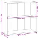 bogreol 60x30x77 cm konstrueret træ gammelt trælook