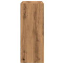 bogreol 80x30x77 cm konstrueret træ egetræsfarve