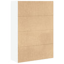 bogreol 80x30x114 cm konstrueret træ hvid