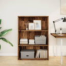 bogreol 80x30x114 cm konstrueret træ gammelt trælook