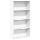 bogreol 80x30x152 cm konstrueret træ hvid