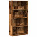 bogreol 80x30x152 cm konstrueret træ gammelt trælook