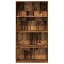 bogreol 80x30x152 cm konstrueret træ gammelt trælook