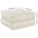 Modulssofa Enhed 2 pcs Cremefarvet 140 x 70 x 36 cm Stof