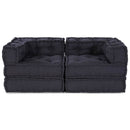 Modulssofa Enhed 2 pcs Antracit 140 x 70 x 56 cm Stof