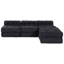 Modulssofa Enhed 4 pcs Antracit Stof