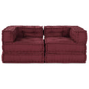 Modulssofa Enhed 2 pcs Bordeaux 140 x 70 x 56 cm Stof