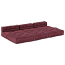 Modulssofa Enhed 4 pcs Bordeaux Stof