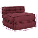 Modulssofa Enhed 4 pcs Bordeaux Stof